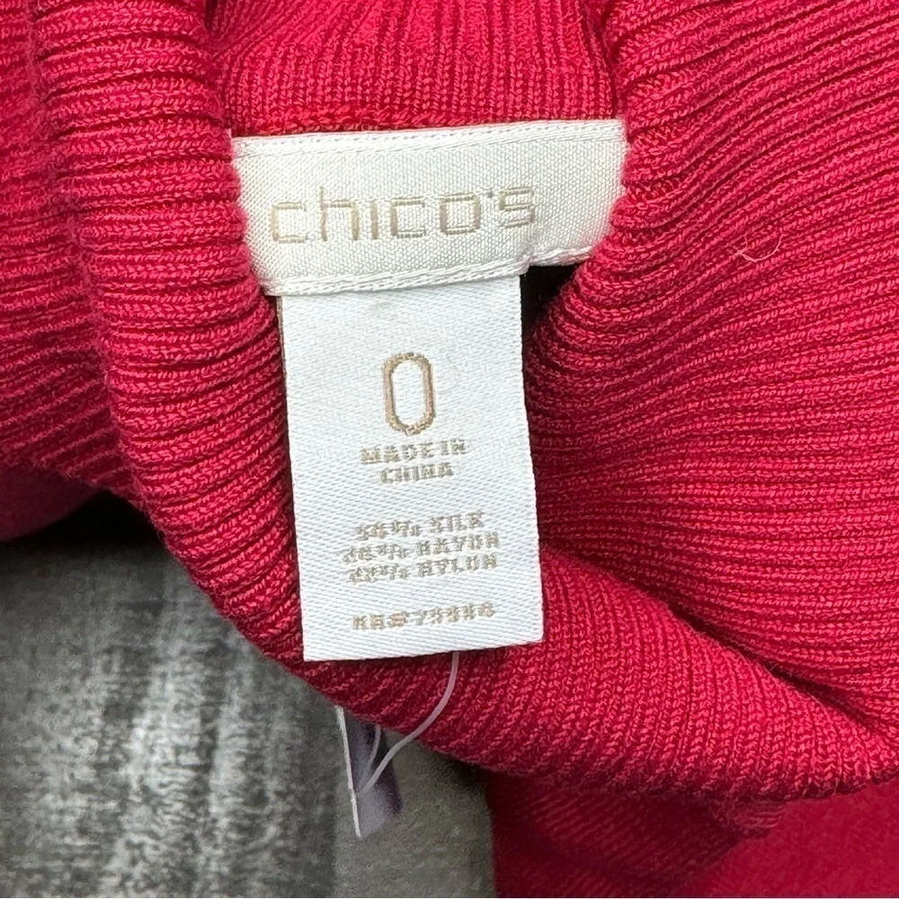 NWT Chicos Silk Blend Turtleneck Sweater size 0/small